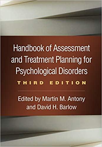 Book cover of "Handbook of Assessment and Treatment Planning for Psychological Disorders, Third Edition"